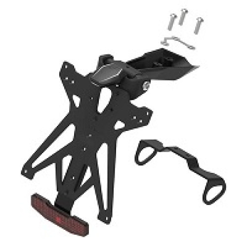 PORTA TARGA REGOLABILE CON LUCI E CATADIOTTRO LIGHTECH per YAMAHA R1 (2015>)