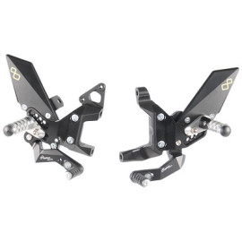 Pedane regolabili - cambio rovesciato - LIGHTECH - con poggiapiede snodato per DUCATI PANIGALE 1299 / 899 /959 / 1199 (2012-2016) -  PANIGALE V2 955 (2020-2024)