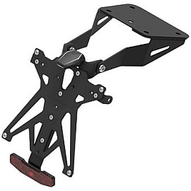 Porta targa LIGHTECH regolabile con catadiotro e luce targa per YAMAHA R3 (2015-2023)