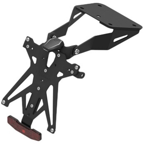 Porta targa LIGHTECH regolabile con catadiotro e luce targa per YAMAHA R3 (2015-2023)