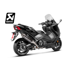 Scarico Completo collettori in inox fodero in carbonio non omologato Linea Racing (CARBONIO) per YAMAHA T MAX 500 530 (2017-2018>) SPEDIZIONE GRATUITA