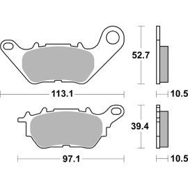 COPPIA PASTIGLIE FRENO POSTERIORE per YAMAHA YP X-MAX 125 / 300