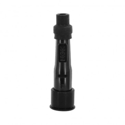ATTACCO CANDELA NGK SF05EGK in gomma, dritto per cavo 10 e 12 mm con resistore. Per candele con nottolino.