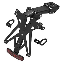 KIT PORTA TARGA REGOLABILE CON CATADIOTTRO E LUCE TARGA per YAMAHA R6 (2017-2023)