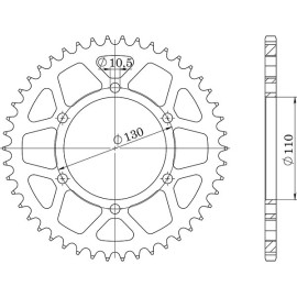CORONA IN ALLUMINIO PASSO 520 DENTI 45
