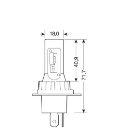LAMPADA H4 A LED 4000 LUME Altissima emissione luminosa, maggiore di qualsiasi lampada alogena 6500K ( UN PEZZO)