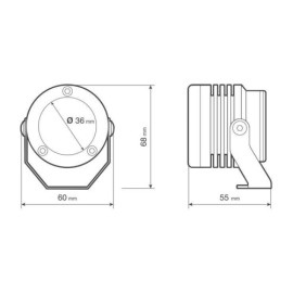  Fari ausiliari a led, 12V - Nero (la coppia)