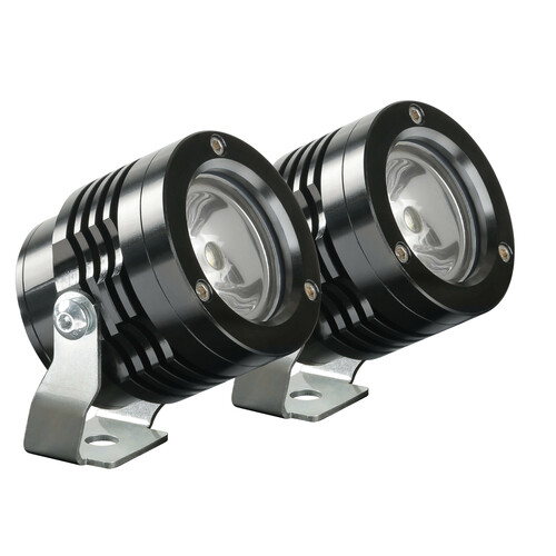  Fari ausiliari a led, 12V - Nero (la coppia)