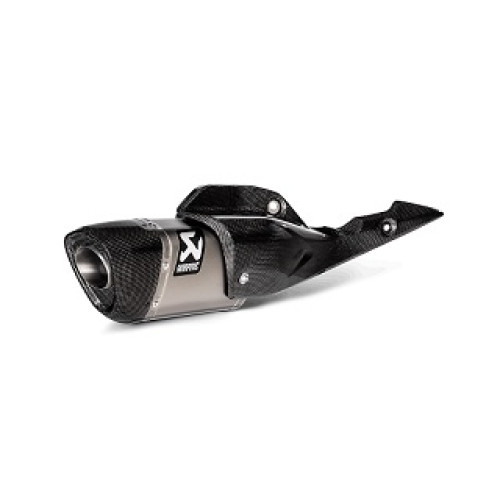 TERMINALE DI SCARICO SLIP ON (TITANIO)  OMOLOGATO CON FONDELLO IN CARBONIO per SUZUKI GSX S 1000 / 1000 GT / 950 (2021-2022)