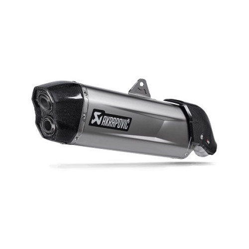 TERMINALE DI SCARICO SLIP ON (TITANIO)  OMOLOGATO CON FONDELLO IN CARBONIO per APRILIA TUAREG 660 (2022>)