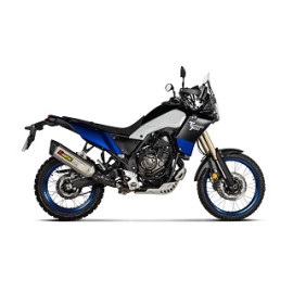 SCARICO COMPLETO  SLIP ON (TITANIO)  OMOLOGATO CON FONDELLO IN CARBONIO per YAMAHA TENERE' 700 (2021-2022)