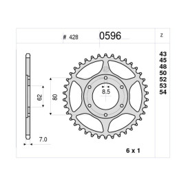 KIT DI TRASMISSIONE ORIGINALE DID - PIGNONE 14 - CORONA 50 - CATENA DID 428 NZ G&B 122 MAGLIE - YAMAHA 200 TW