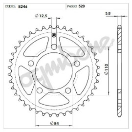 KIT DI TRASMISSIONE ORIGINALE DID - PIGNONE 15 - CORONA 41 - CATENA DID 520 VX3 G&B 112 MAGLIE - HONDA CB 500 X 19 -