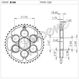 KIT TRASMISSIONE ORIGINALE DID PROFESSIONAL PIGNONE 15 - CORONA 40 - CATENA DID 530 ZVMX2 G&G 116  MAGLIE - DUCATI 1260 MULTISTRADA 1260 S ABS - S Touring - S Pikes Peak - S D-air (oem #530 - conv.#525) (2018 -) 