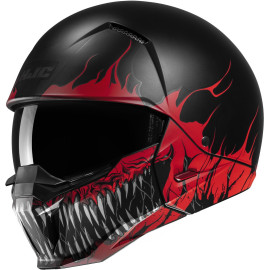 CASCO JET HJC i20 SCRAW - Nero/Rosso
