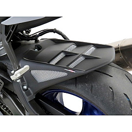 PARAFANGO POSTERIORE in ABS POWERBRONZE nero opaco con griglia argento per YAMAHA  YZF R6 (2006-2020)