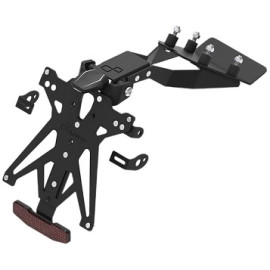 KIT PORTA TARGA LIGHTECH per KTM DUKE 125 / 390 (2024) COMPLETO DI LUCE TARGA E CATADIOTTRO 