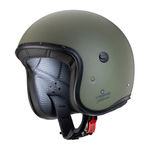 CASCO JET CABERG FREERIDE FIBRA DI VETRO VERDE MILITARE OPACO