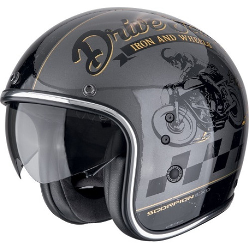 CASCO JET SCORPION BELFAST EVO Drive Fast Silver-Black-Gold