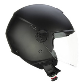 CASCO CGM OPEN FACE FLO MONO 167A  Nero opaco con visiera lunga