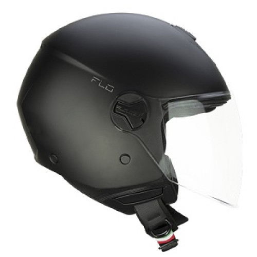 CASCO CGM OPEN FACE FLO MONO 167A  Nero opaco con visiera lunga