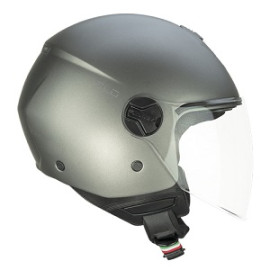 CASCO CGM OPEN FACE FLO MONO 167A Antracite satinato con visiera lunga