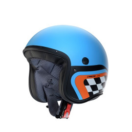 CASCO JET CABERG FREERIDE X DAYTONA MATT LIGHT BLUE / BLACK / ORANGE