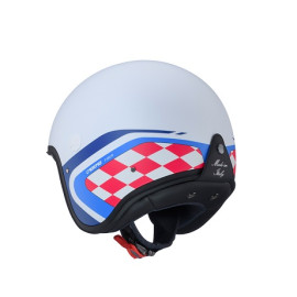 CASCO JET CABERG FREERIDE X DAYTONA MATT WHITE / LIGHT BLUE / RED