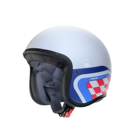 CASCO JET CABERG FREERIDE X DAYTONA MATT WHITE / LIGHT BLUE / RED