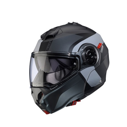 Casco Modulare Caberg Duke Evo Indy  Nero Opaco Grigio Metallizzato