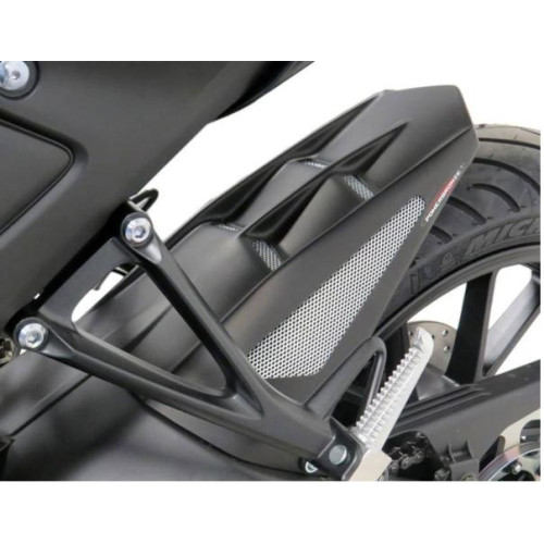 Parafango Posteriore in ABS POWERBRONZE  nero con griglia argento per  YAMAHA YZF-R 125 (2019-2023)