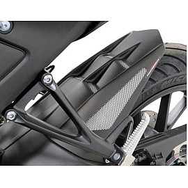 Parafango Posteriore in ABS POWERBRONZE  nero opaco con griglia argento  per YAMAHA YZF-R 125 (2019-2023)