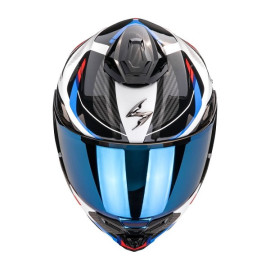 CASCO INTEGRALE SCORPION  EXO-1500 AIR SLEEK WHITE - RED - BLUE