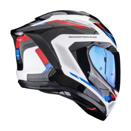 CASCO INTEGRALE SCORPION  EXO-1500 AIR SLEEK WHITE - RED - BLUE