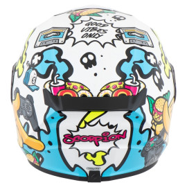 Casco Integrale SCORPION EXO-JNR AIR WHITE - BLUE 
