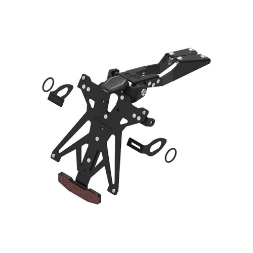 Kit Porta Targa Regolabile LIGHTECH con catadiottro e luce targa per Honda CB 750 HORNET (2023-2025)