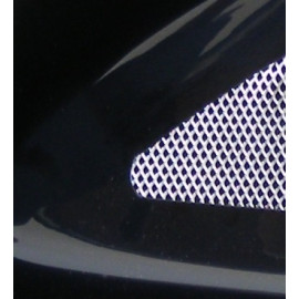 Parafango nero lucido con griglia argento per KAWASAKI ZX6R 636 (2023-2025)
