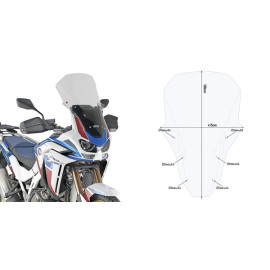Cupolino specifico trasparente GIVI per HONDA AFRICA TWIN 1100 ADVENTURE (2024-2025)