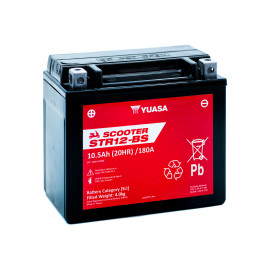 BATTERIA YUASA STR12-BS 12V-10AH (SIGILLATA CON ACIDO A CORREDO)