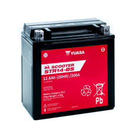 BATTERIA YUASA STR14-BS 12V-12AH (SIGILLATA CON ACIDO A CORREDO)