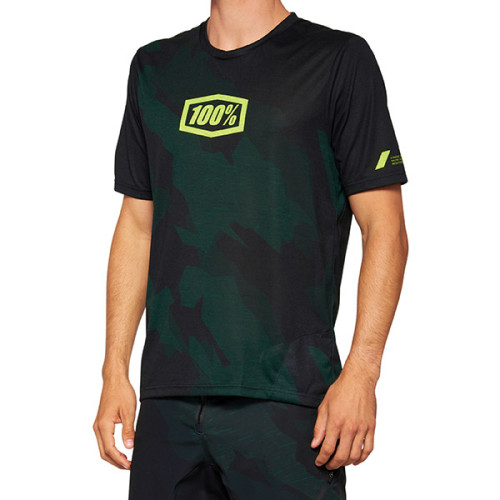 AIRMATIC LE MAGLIA A MANICHE CORTE BLACK CAMO - M
