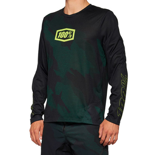 AIRMATIC LE MAGLIA A MANICHE LUNGHE BLACK CAMO - S