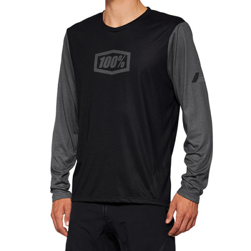 AIRMATIC MAGLIA A MANICHE LUNGHE BLACK - L