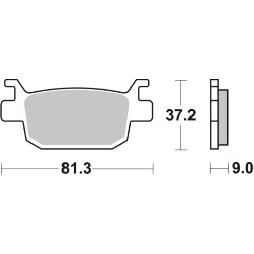 Pastiglia freno SBS Posteriore Sinterizzate HONDA S WING 125-150 (2008>) SH 125/150 (2009>) FORZA 250 (2005-) JAZZ 250 (2005-) SH 300i (2007>)