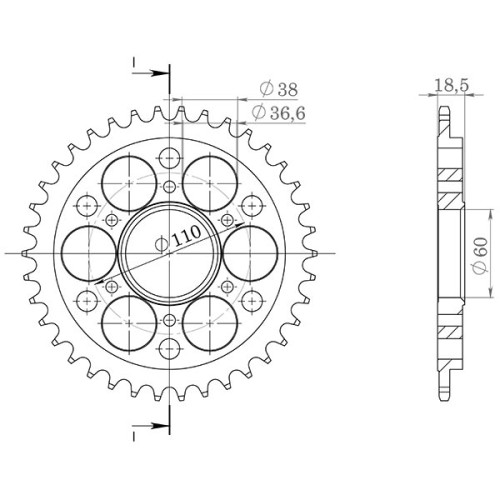 CORONA IN ACCIAIO P525 - Z41 (DIS.00027)