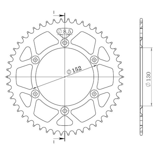 CORONA IN ALLUMINIO P520 - Z50 (DIS.00126)