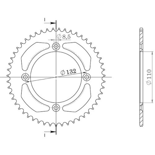 CORONA IN ALLUMINIO P428 - Z50 (DIS.00128)