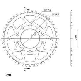 CORONA IN ALLUMINIO P520 - Z45 (DIS.00042)