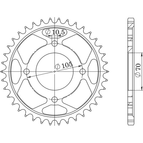 CORONA IN ACCIAIO P530 - Z36 (DIS.10401)