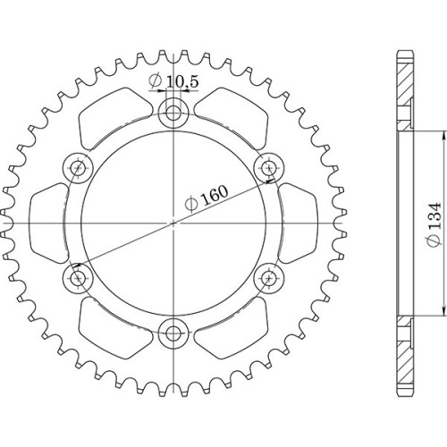 CORONA IN ACCIAIO P525 - Z41 (DIS.10617)